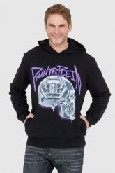 PHILIPP PLEIN Czarna bluza męska z kapturem skull, Rozmiar XL. Czarne bluzy z kapturem męskie Philipp Plein, l. W wyprzedaży za 2,199.99 zł.