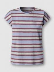 Pepe Jeans Koszulka "Charlot" w kolorze błękitnym rozmiar: L. Niebieskie bluzki damskie Pepe Jeans, l, bez wzorów, z bawełny, bez kołnierzyka, bez ramiączek. Za 74.46 zł.
