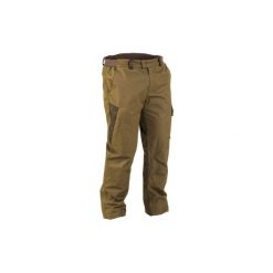 Spodnie myśliwskie IMPER Warm 500. Brązowe spodnie materiałowe męskie SOLOGNAC, z materiału. Za 149.99 zł.