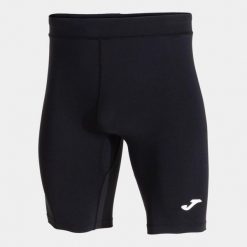 Spodenki do biegania męskie Joma Record Tights. Czarne szorty męskie 909, na lato, bez wzorów, z elastanu, sportowe. Za 79.99 zł.