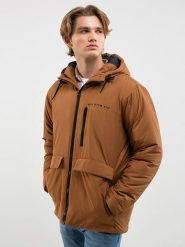 BIG STAR Kurtka przejściowa "Gurkan" w kolorze jasnobrązowym rozmiar: XXL. Brązowe kurtki męskie Big Star, xxl, bez wzorów, retro, bez kaptura. Za 219.99 zł.