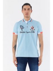 Galvanni Koszulka polo w kolorze błękitnym rozmiar: L. Niebieskie koszulki polo męskie Galvanni, l, bez wzorów, bez ramiączek. Za 266.01 zł.
