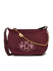 Juicy Couture Torebka CEO-BIJXT8990WZC Bordowy. Czerwone listonoszki damskie Juicy Couture, bez wzorów, z materiału, bez dodatków. Za 349.99 zł.