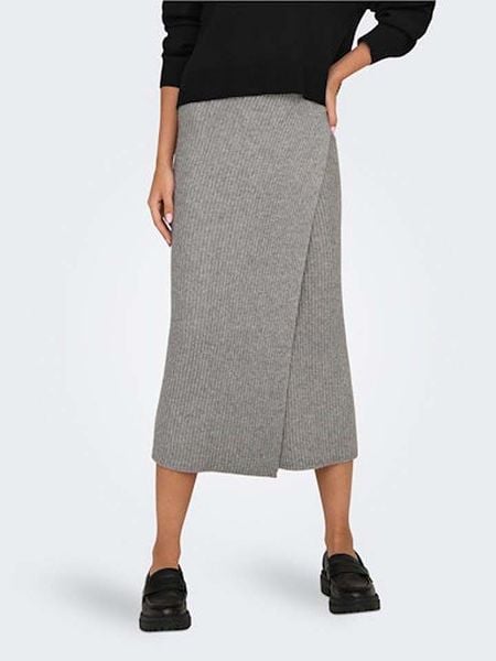 ONLY Spódnica dzianinowa w kolorze szarym rozmiar: S. Szare spódniczki damskie Only, s, bez wzorów, z dzianiny, midi. Za 48.16 zł.