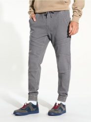 Spodnie jogger - szary. Szare spodnie materiałowe męskie Sinsay, bez wzorów. W wyprzedaży za 49.99 zł.