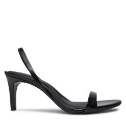 Sandały Calvin Klein. Czarne sandały damskie CALVIN KLEIN, bez wzorów, bez obcasa, na szpilce. Za 409.99 zł.