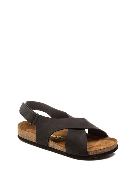 Comfortfusse Skórzane sandały w kolorze czarnym rozmiar: 37. Czarne sandały damskie Comfortfusse, bez wzorów, z nubiku, bez obcasa. Za 174.43 zł.