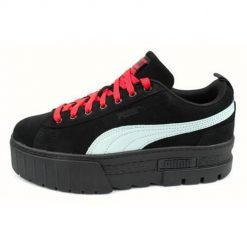 Buty do chodzenia damskie Puma Mayze Dua Lipa. Czarne buty sportowe na co dzień damskie Puma, bez wzorów, z materiału, trekkingowe. Za 365.00 zł.