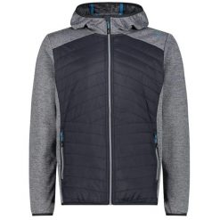 Kurtka przeciwdeszczowa CMP Hybrid Man Fix Hood. Szare kurtki męskie CMP, m, bez wzorów, bez kaptura. Za 261.99 zł.