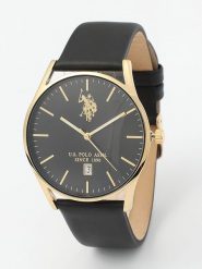 U.S. Polo Assn. Zegarek kwarcowy w kolorze złoto-czarnym rozmiar: onesize. Czarne, analogowe zegarki męskie U.S. Polo Assn., metalowe. Za 217.99 zł.