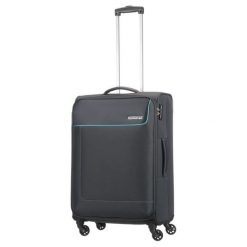 American Tourister Walizka Funshine 66cm grafitowa szara. Szare walizki AMERICAN TOURISTER, bez wzorów. W wyprzedaży za 299.00 zł.