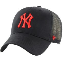 Czapka z daszkiem dla dorosłych MLB New York Yankees Branson Cap. Czarne czapki męskie 47 Brand, bez wzorów, z bawełny. Za 148.50 zł.