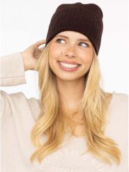 Zwillingsherz Kaszmirowa czapka w kolorze brązowym rozmiar: onesize. Brązowe czapki zimowe damskie Zwillingsherz, z kaszmiru. Za 130.99 zł.