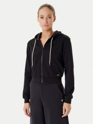 Guess Bluza V5YQ06 KBSL2 Czarny Regular Fit. Czarne bluzy bez kaptura damskie Guess, s, z syntetyku. Za 299.99 zł.