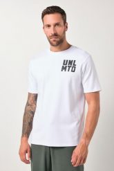 Męska T-shirt fitness rękaw 1/2 nadruk na piersi do rozm. 7 XL. Białe t-shirty męskie JAY-PI, m, bez wzorów, z bawełny, bez kołnierzyka. Za 179.99 zł.