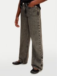 Calvin Klein Jeans Jeansy IG0IG03055 Szary Wide Leg. Szare spodnie dziewczęce Calvin Klein Jeans, z bawełny. Za 349.99 zł.