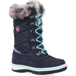 Trollkids śniegowce dziecięce Holmenkollen navy/mint 28. Niebieskie kozaki dziewczęce Trollkids, z futra. Za 219.00 zł.