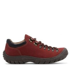 Półbuty Lasocki. Czerwone półbuty męskie Lasocki, bez zapięcia. Za 249.99 zł.