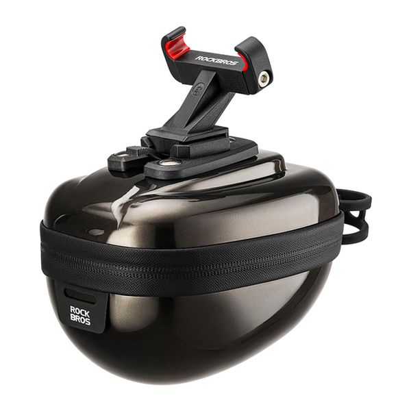 Torba podsiodłowa Rockbros sztywna, hard shell, kompaktowa, pojemność 0,4l. Czarne torebki klasyczne damskie ROCKBROS, bez wzorów, z materiału, bez dodatków. Za 69.99 zł.