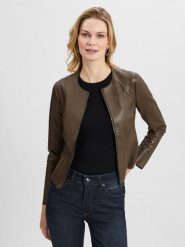 Zero Marynarka Kobiety brązowy, 42. Brązowe marynarki i żakiety damskie zero, bez wzorów, ze skóry, eleganckie. Za 329.95 zł.