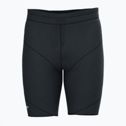 Spodenki do biegania męskie Joma R-Trail Nature Short Tights. Czarne szorty męskie Joma, bez kołnierzyka. Za 89.99 zł.