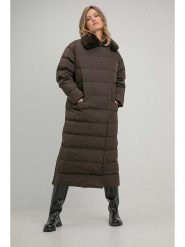 Josephine & Co Płaszcz pikowany w kolorze ciemnobrązowym rozmiar: 44. Brązowe płaszcze damskie Josephine & Co, bez wzorów. Za 245.96 zł.