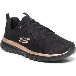Buty SKECHERS - Get Connected 12615/BKRG Black/Rose Gold. Czarne buty sportowe na co dzień damskie Skechers, na fitness i siłownię. Za 219.00 zł.