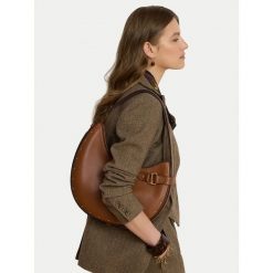 Torebka LAUREN RALPH LAUREN. Brązowe torebki klasyczne damskie Lauren Ralph Lauren, bez wzorów, bez dodatków. Za 1,804.99 zł.