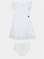 Guess Sukienka elegancka A4RK02 KC4T0 Biały Regular Fit. Białe sukienki dziewczęce Guess, z aplikacjami, z syntetyku, eleganckie, bez ramiączek. Za 289.99 zł.