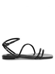 Nine West Sandały WFA2766-1 Czarny. Czarne sandały damskie Nine West, bez wzorów, z syntetyku, bez obcasa, na płaskiej podeszwie. Za 127.99 zł.