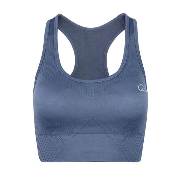 Stanik Sportowy BeShaped Femme Force Bezszwowy. Niebieskie biustonosze sportowe damskie BESHAPED, bez wzorów, z nylonu. W wyprzedaży za 143.20 zł.