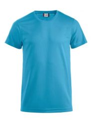 Clique T-shirt Ice-T z oddychającego poliestru – turquoise. Niebieskie t-shirty męskie CLIQUE, l, bez wzorów, z materiału, bez kołnierzyka. Za 99.74 zł.