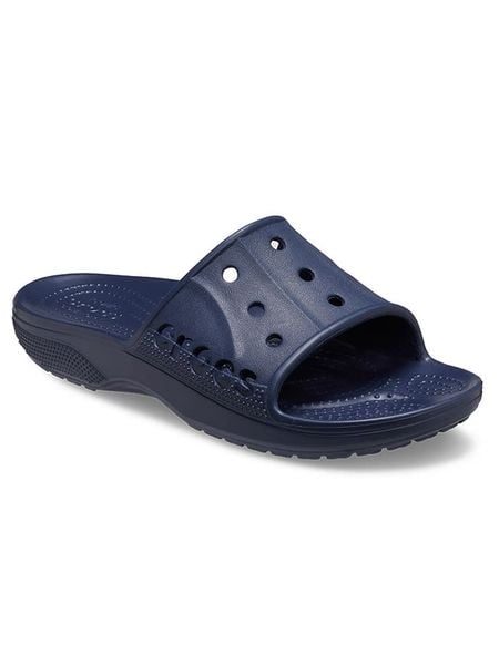 Crocs Klapki "Baya II" w kolorze granatowym rozmiar: 36/37. Niebieskie klapki damskie Crocs, bez wzorów, bez obcasa. Za 65.54 zł.