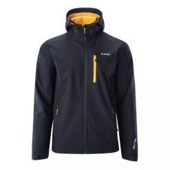 Kurtka męska Softshell Hi-Tec Sihar SP - czarny, Rozmiar L. Czarne kurtki męskie Hi-tec, l, bez wzorów, z elastanu, sportowe, bez kaptura. Za 179.99 zł.