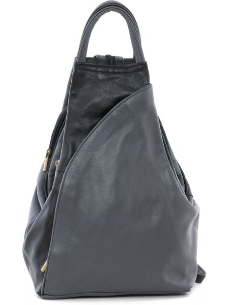 Anna Morellini Skórzany plecak "Novara" w kolorze szarym - 29 x 34 x 13 cm rozmiar: onesize. Szare plecaki damskie Anna Morellini, bez wzorów, z materiału. Za 304.99 zł.