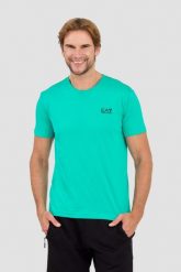 EA7 Zielony t-shirt. Zielone t-shirty męskie EA7 Emporio Armani, l, bez wzorów, bez kołnierzyka. W wyprzedaży za 194.99 zł.
