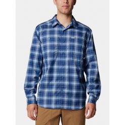 Koszula Turystyczna Męska Columbia Silver Ridge Utility Lite Plaid. Niebieskie koszule męskie Columbia, m, bez wzorów, bez kołnierzyka, bez ramiączek. Za 359.00 zł.