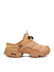 Reebok Klapki EO-INSTAPUMP FURY MULE 100230816 Beżowy. Brązowe klapki damskie Reebok, bez wzorów, z materiału, bez obcasa. Za 649.99 zł.