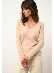 Just Cashmere Kaszmirowy sweter "Joan" w kolorze beżowym rozmiar: XXL. Brązowe swetry klasyczne damskie Just Cashmere, xxl, z kaszmiru, bez kołnierzyka. Za 313.27 zł.