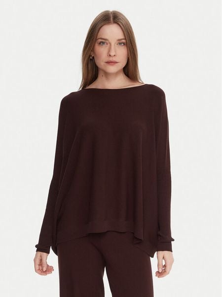 Kontatto Sweter 3M0802C Brązowy Relaxed Fit. Brązowe swetry klasyczne damskie Kontatto, m, z syntetyku, bez kołnierzyka. Za 269.99 zł.