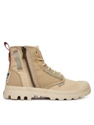 Palladium Trapery Pampadetroitzip Su 94612-221-M Beżowy. Brązowe trapery damskie Palladium, z materiału, bez obcasa. Za 429.99 zł.