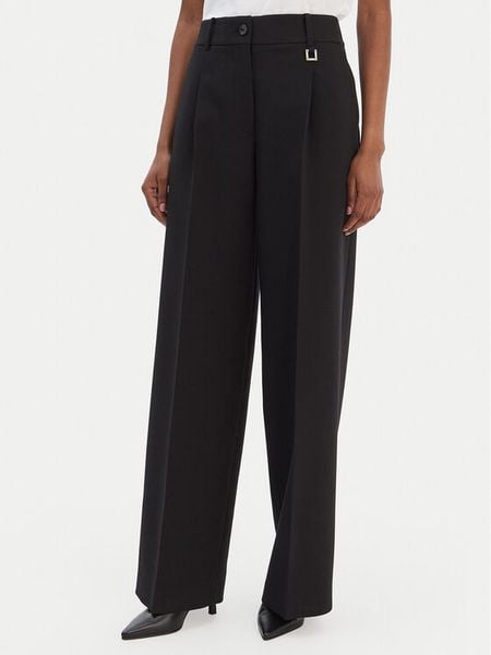 JOOP! Spodnie materiałowe Paris2 30100442 Czarny Regular Fit. Czarne spodnie materiałowe damskie Joop!, bez wzorów, z materiału. Za 819.99 zł.