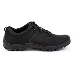 Kampol Buty męskie trekkingowe 36 czarne. Czarne buty trekkingowe męskie z jeansu, bez zapięcia. Za 423.31 zł.