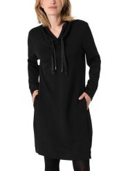 Timezone Sukienka dresowa w kolorze czarnym rozmiar: XL. Czarne sukienki damskie Timezone, na co dzień, xl, bez wzorów, z dresówki, bez kołnierzyka, bez ramiączek, midi, proste. Za 113.10 zł.