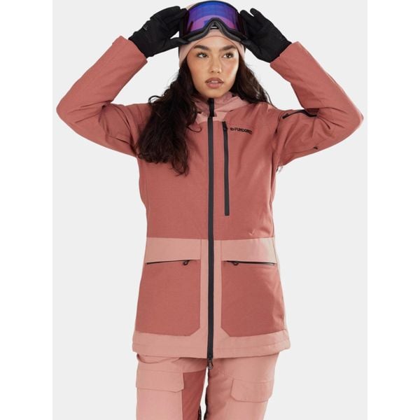 Kurtka Narciarska Damska Fundango Poplar ECO. Czerwone kurtki damskie Fundango, na zimę, bez wzorów, bez kaptura. Za 679.90 zł.