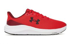 Buty do biegania męskie Under Armour Charged Pursuit 4. Czerwone obuwie do biegania damskie Under Armour. Za 180.99 zł.