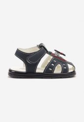 Niebieskie Sandały z Aplikacją Misia 3D Addelia. Niebieskie sukienki niemowlęce Born2be, na lato, z aplikacjami, bez ramiączek. Za 39.99 zł.
