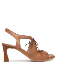 Hispanitas Sandały HV264650 C001 Beżowy. Brązowe sandały damskie Hispanitas, bez wzorów, ze skóry, bez obcasa, na słupku. Za 609.99 zł.