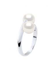 Pearline Srebrny pierścionek z perłami rozmiar: onesize. Białe pierścionki damskie Pearline, z perłą, srebrne. Za 382.99 zł.