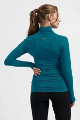 Damska koszulka z długim rękawem Urban Goddess Good Karma. Niebieskie bluzki sportowe damskie URBAN GODDESS, m, bez wzorów, z bawełny, bez kołnierzyka. Za 248.50 zł.